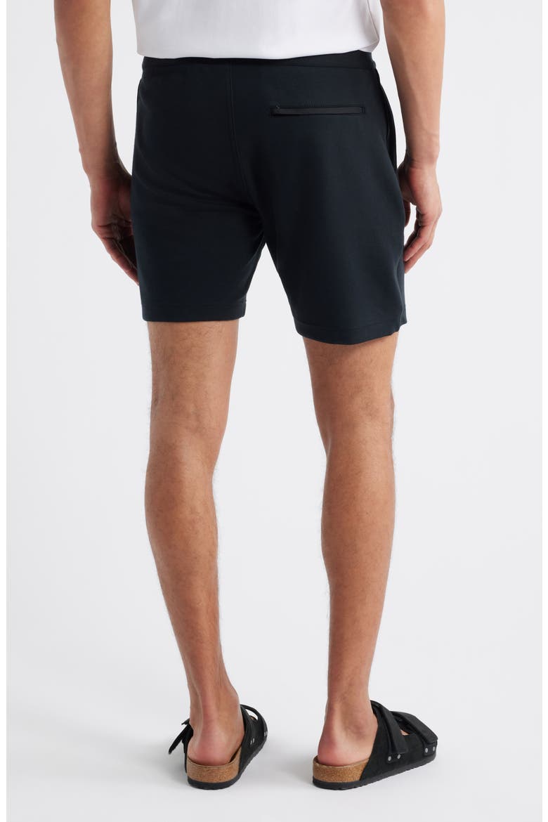 Liam Flat Front Knit Shorts, Alternate, color, BLACK