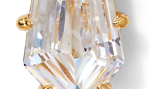 Nadri Luxor Kite Cubic Zirconia Linear Drop Earrings In Gold