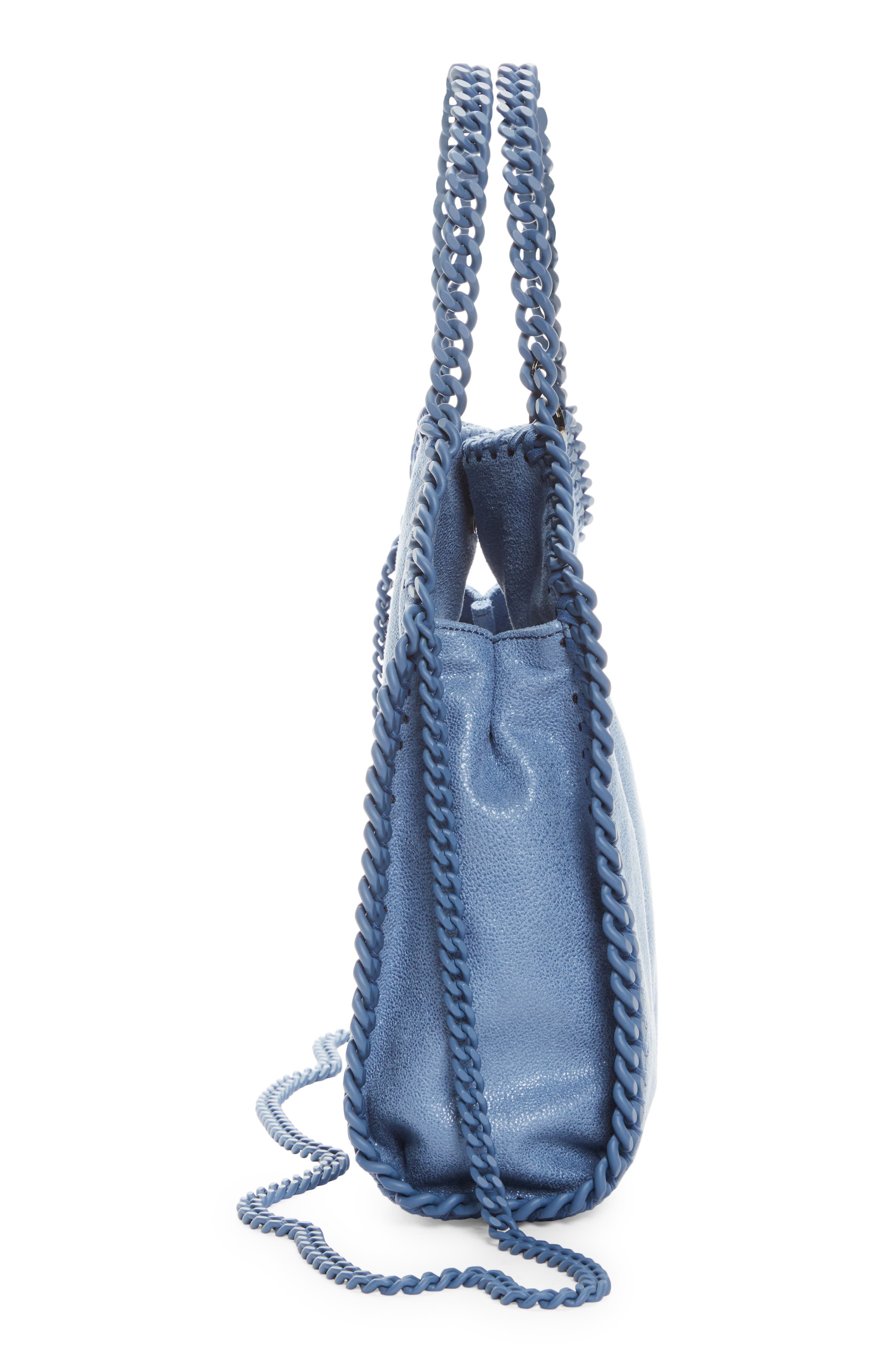 Stella McCartney Mini Falabella Shaggy Deer Faux Leather Tote, Alternate, color, 