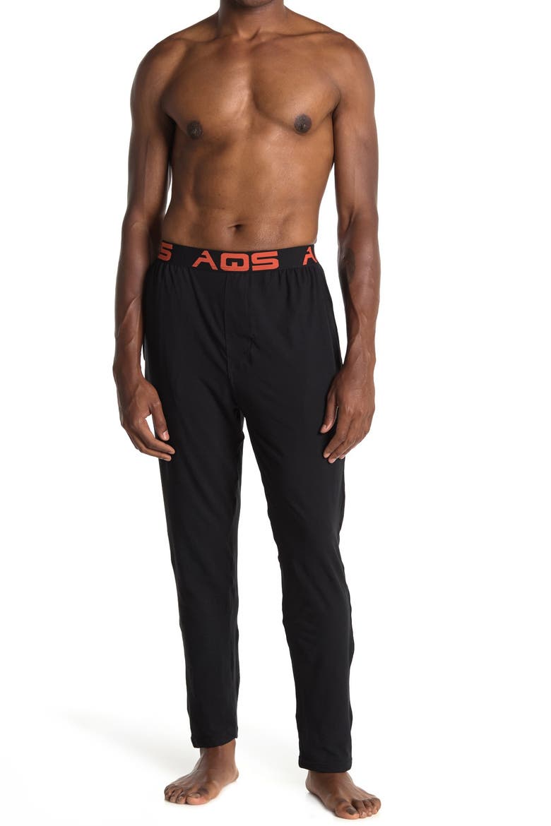 Slim Fit Lounge Joggers, Alternate, color, BLACK W/ ORANGE AQS