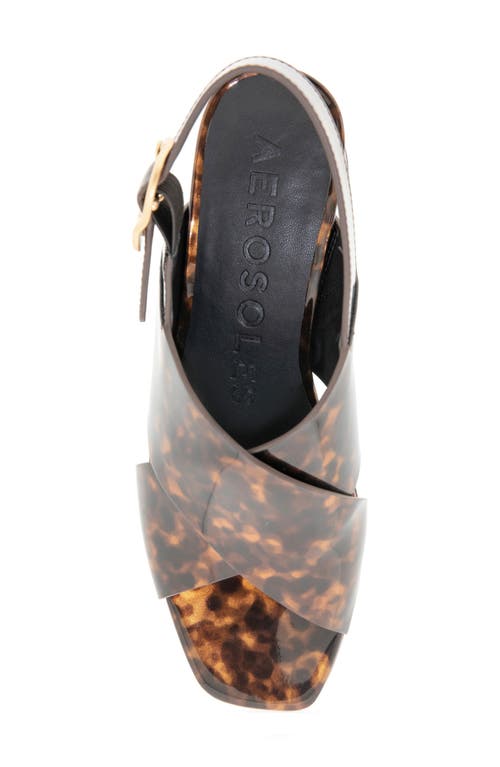 Aerosoles Pura Platform Sandal In Brown