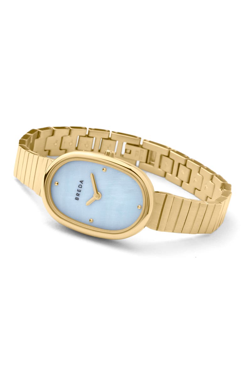 Jane Bracelet Watch, 23mm, Alternate, color, GOLD/ GOLD/ SKY