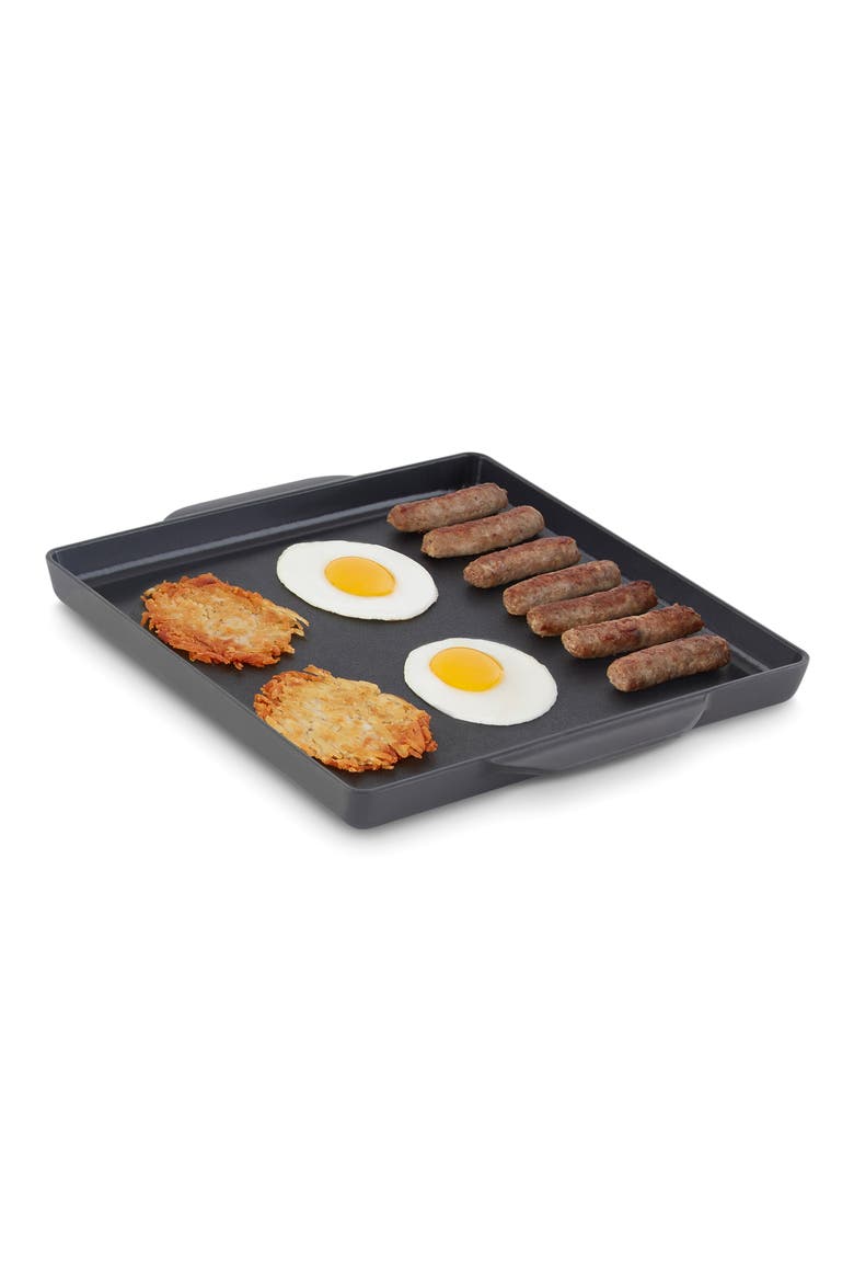 12-Inch Nonstick Cast Iron Square Pan, Alternate, color, MATTE BLACK