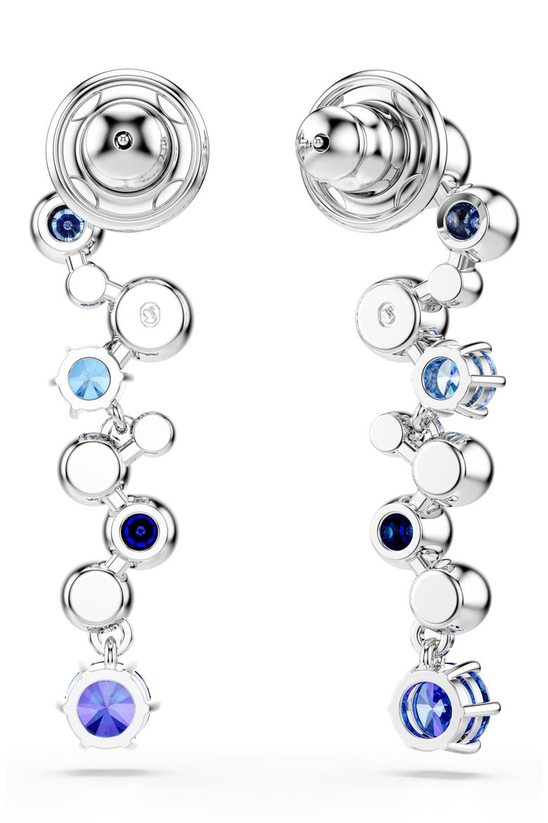 Constella Crystal & Zirconia Drop Earrings, Alternate, color, SILVER/ BLUE