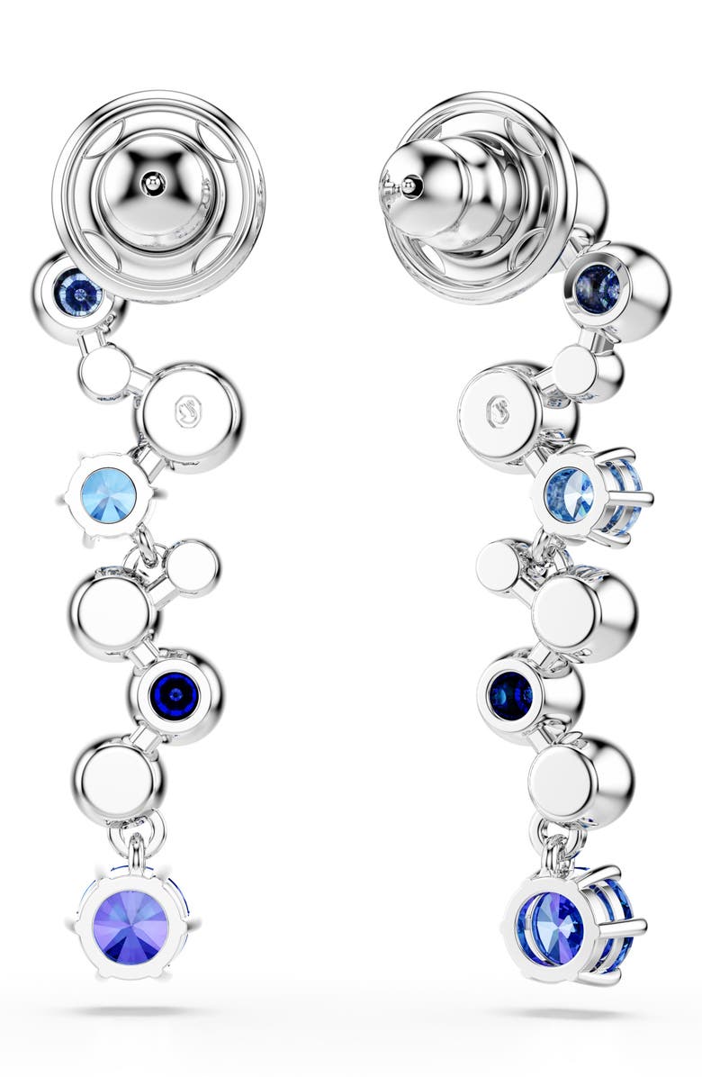 Swarovski Constella Crystal & Zirconia Drop Earrings, Alternate, color, Silver/ Blue