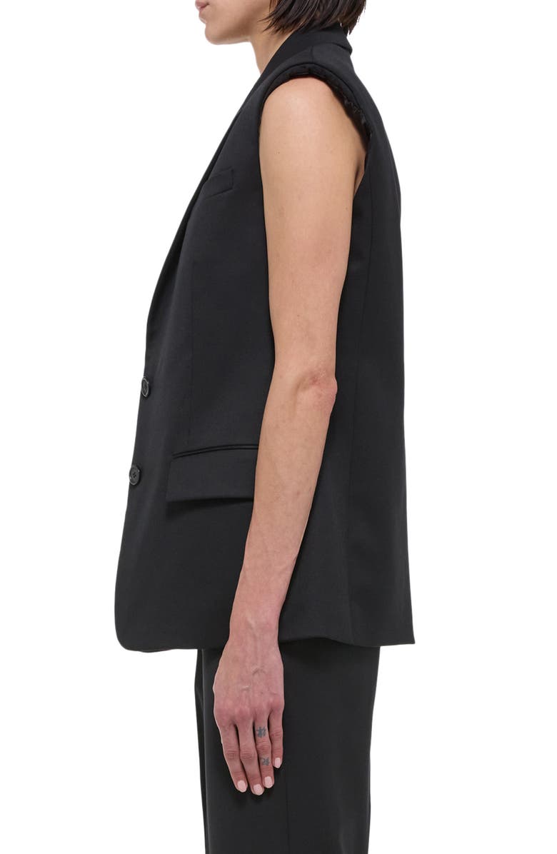 Helmut Lang Virgin Wool Vest, Alternate, color, Black