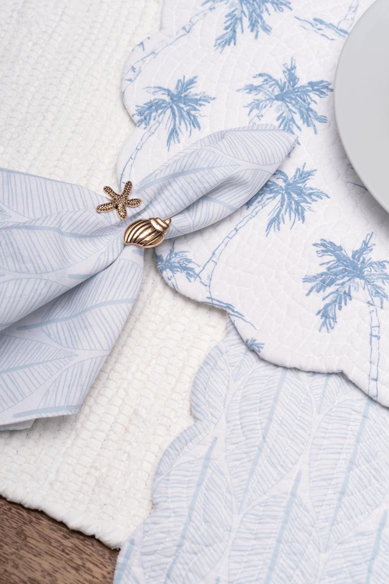 Blue Paradise Set of 6 Cloth Napkins, Alternate, color, Blue