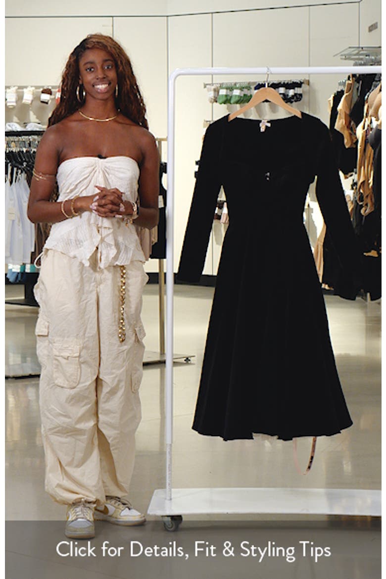 Mademoiselle Long Sleeve Midi Cocktail Dress video