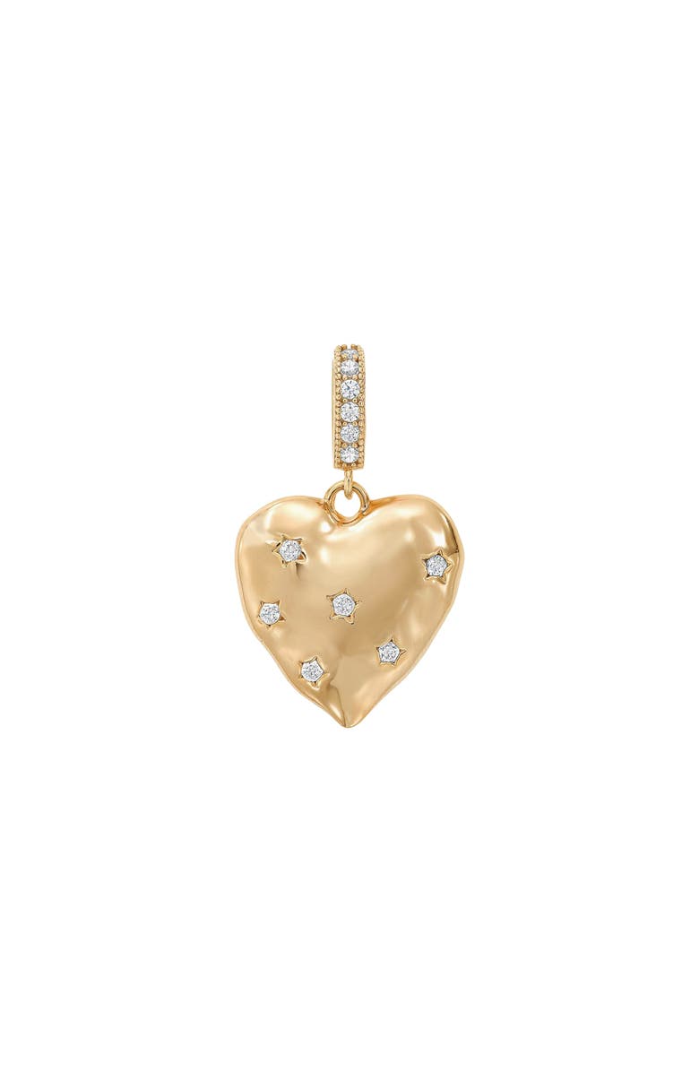 Bearfruit Jewelry Gleam Cultured Pearl Necklace with Heart Shaped Charm Pendant, Alternate, color, Gold