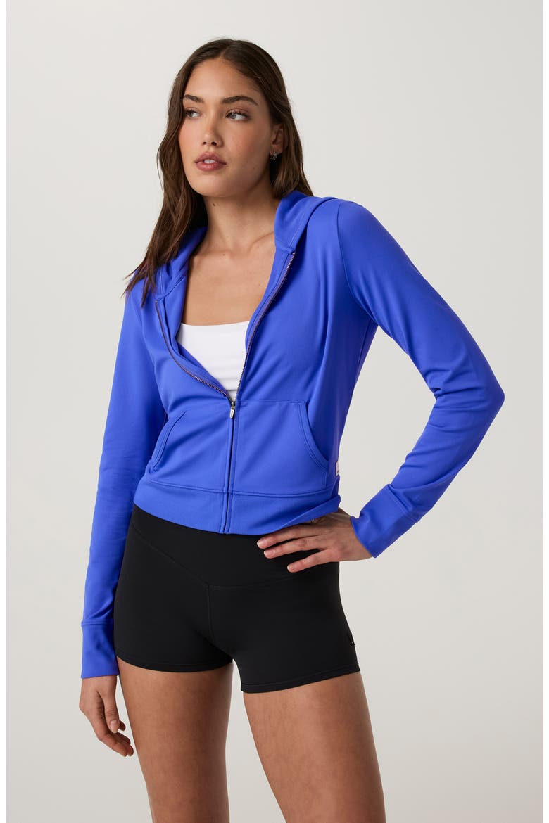 Halo Mini Full Zip Hoodie, Alternate, color, ELECTRIC BLUE