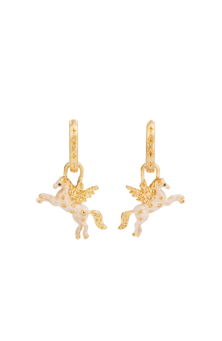 Fable England Pegasus Huggie Earrings, Main, color, Gold