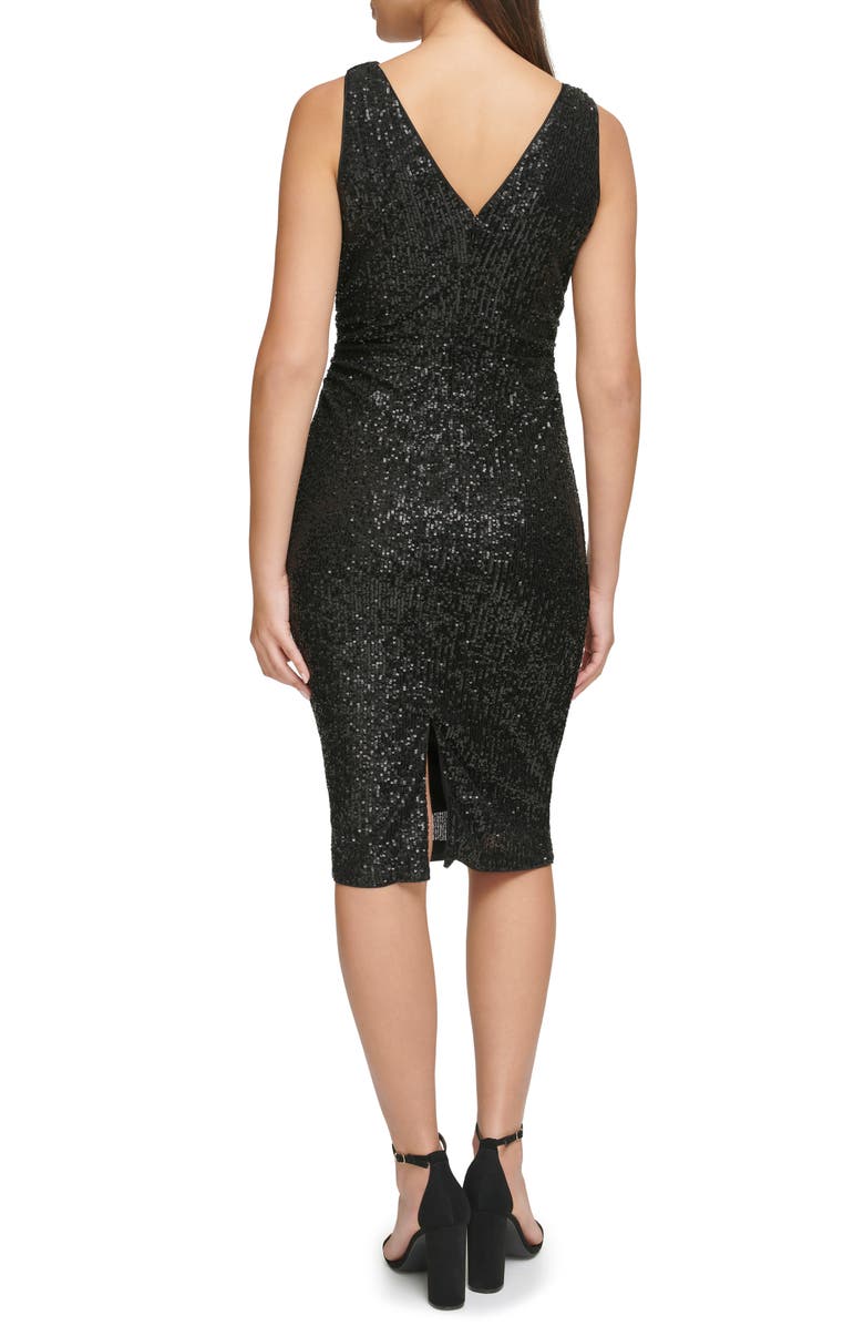 Kensie Cowl Neck Sequin Dress, Alternate, color, 