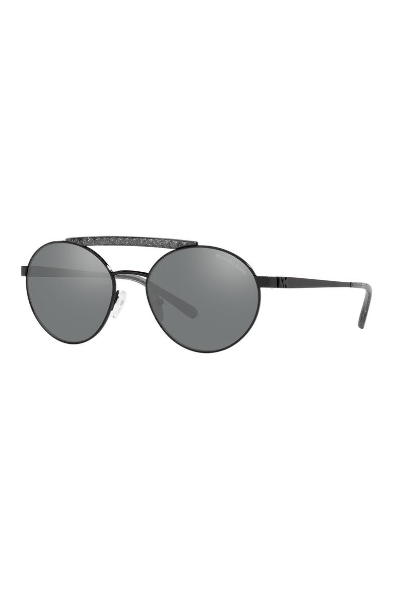 55mm Pilot Sunglasses, Alternate, color, BLACK