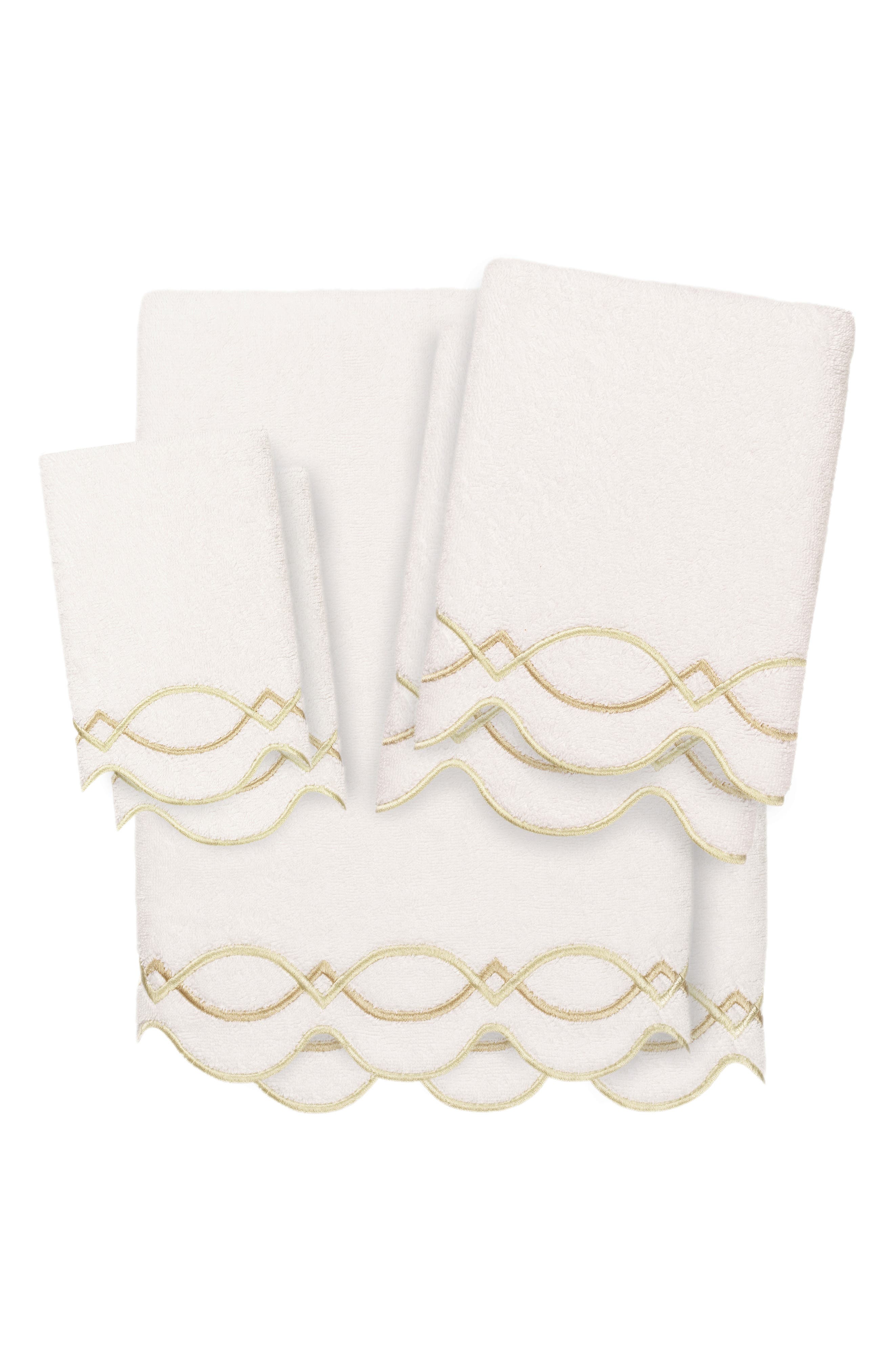 Diamond Chain Scallop 6-Piece Assorted Towels Set