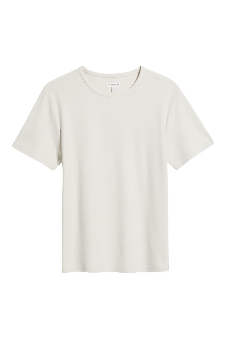 Short Sleeve Piqué T-Shirt, Alternate, color, GREY MOONBEAM