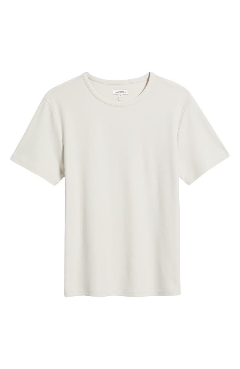 Nordstrom Short Sleeve Piqué T-Shirt, Alternate, color, Grey Moonbeam