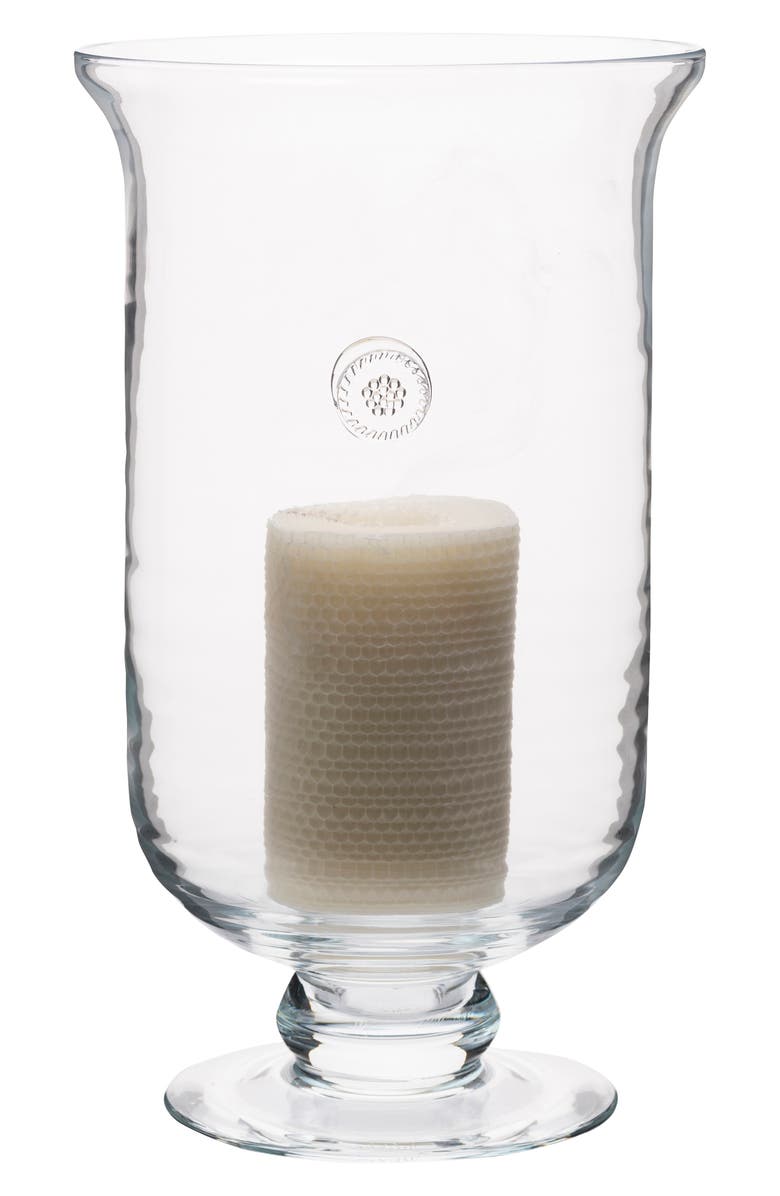 Juliska Berry & Thread Large Hurricane Glass Candleholder, Alternate, color, Clear