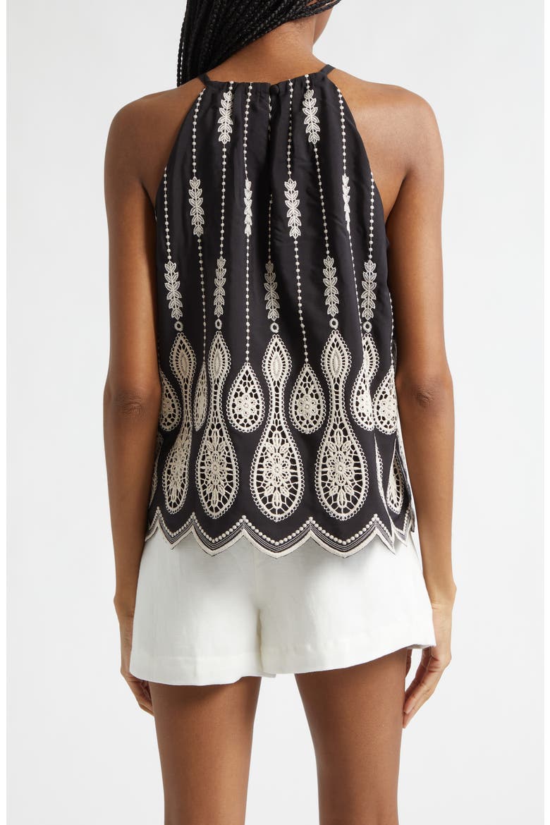 Selina Embroidered Top, Alternate, color, BLACK LACE