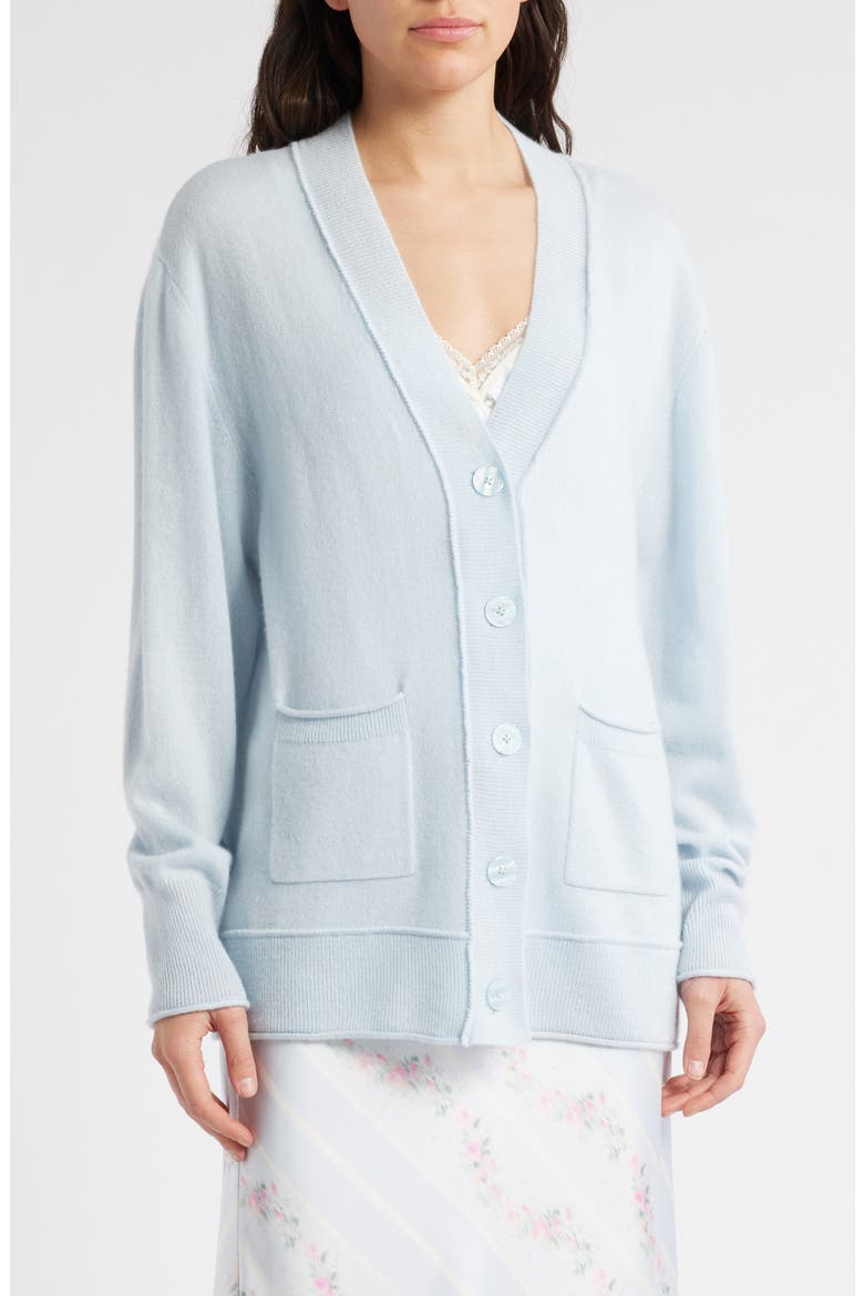 Applene Cashmere Cardigan, Alternate, color, SEAGLASS BLUE