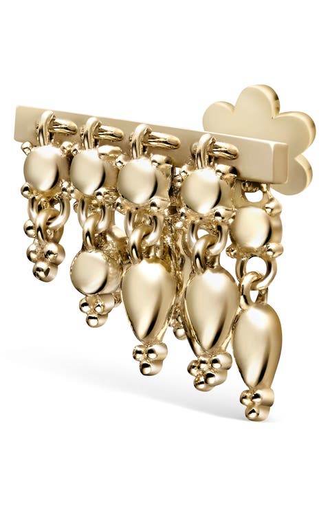 Tassel Bar Threaded Stud Single Earring