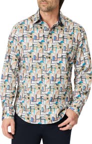 Robert Graham Gainsborough Long Sleeve Stretch Cotton Shirt