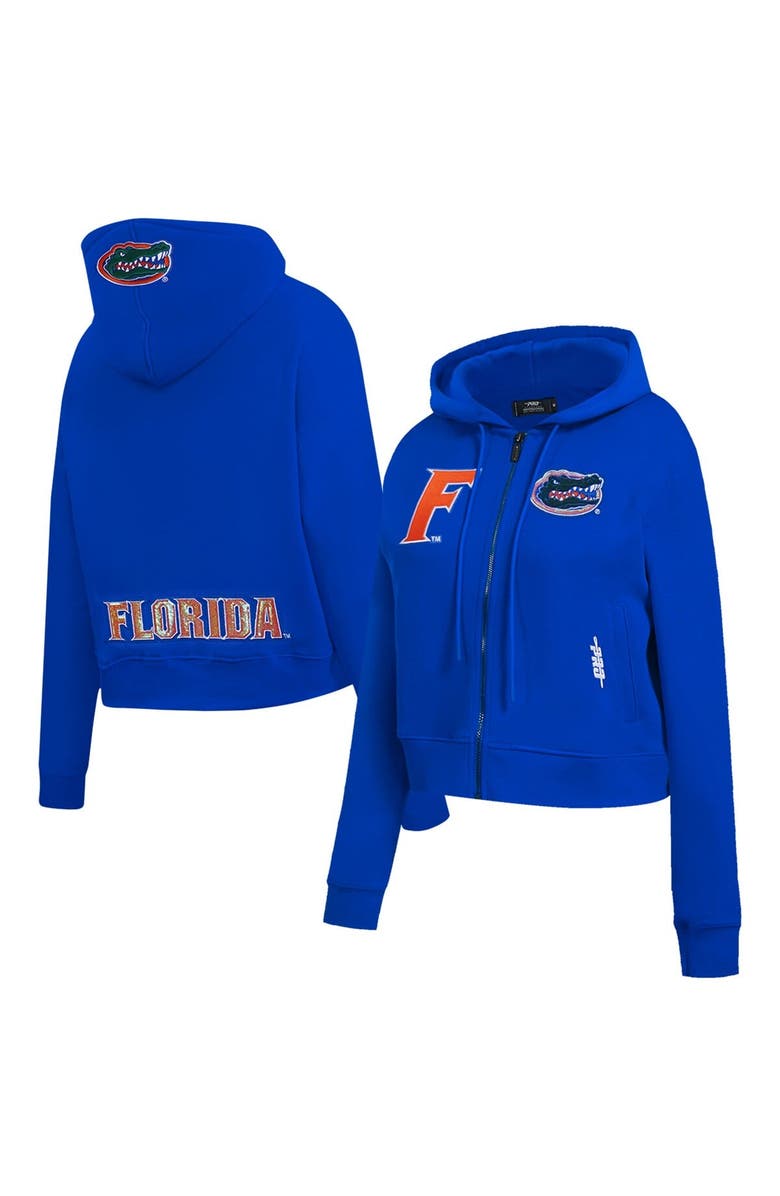 PRO STANDARD Women's Pro Standard Royal Florida Gators Game Day Sequin Full-Zip Hooded Jacket, Alternate, color,
