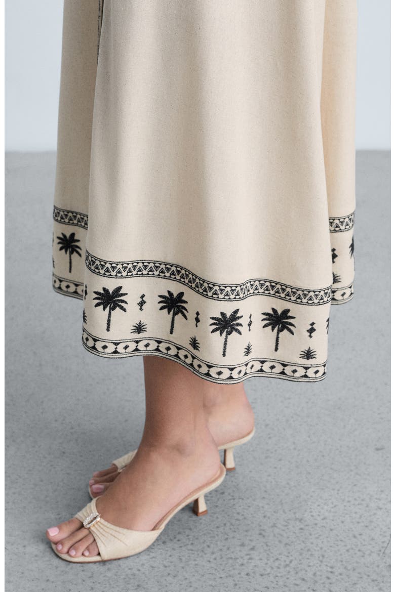 Long Sleeve Cotton Shirtdress, Alternate, color, BEIGE