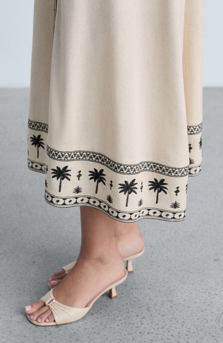 MANGO Long Sleeve Cotton Shirtdress, Alternate, color, Beige