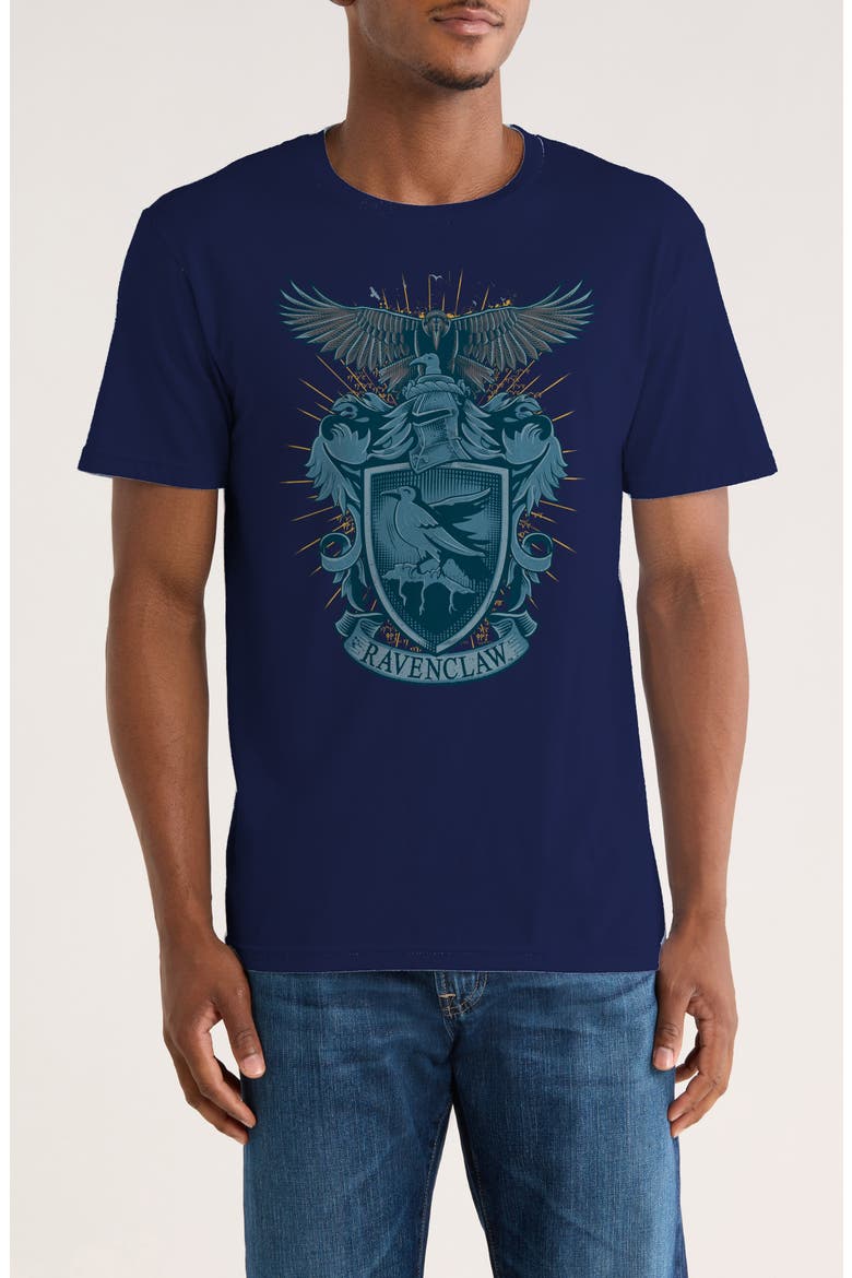Harry Potter Ravenclaw Mascot Graphic T-Shirt, Main, color, NAVY