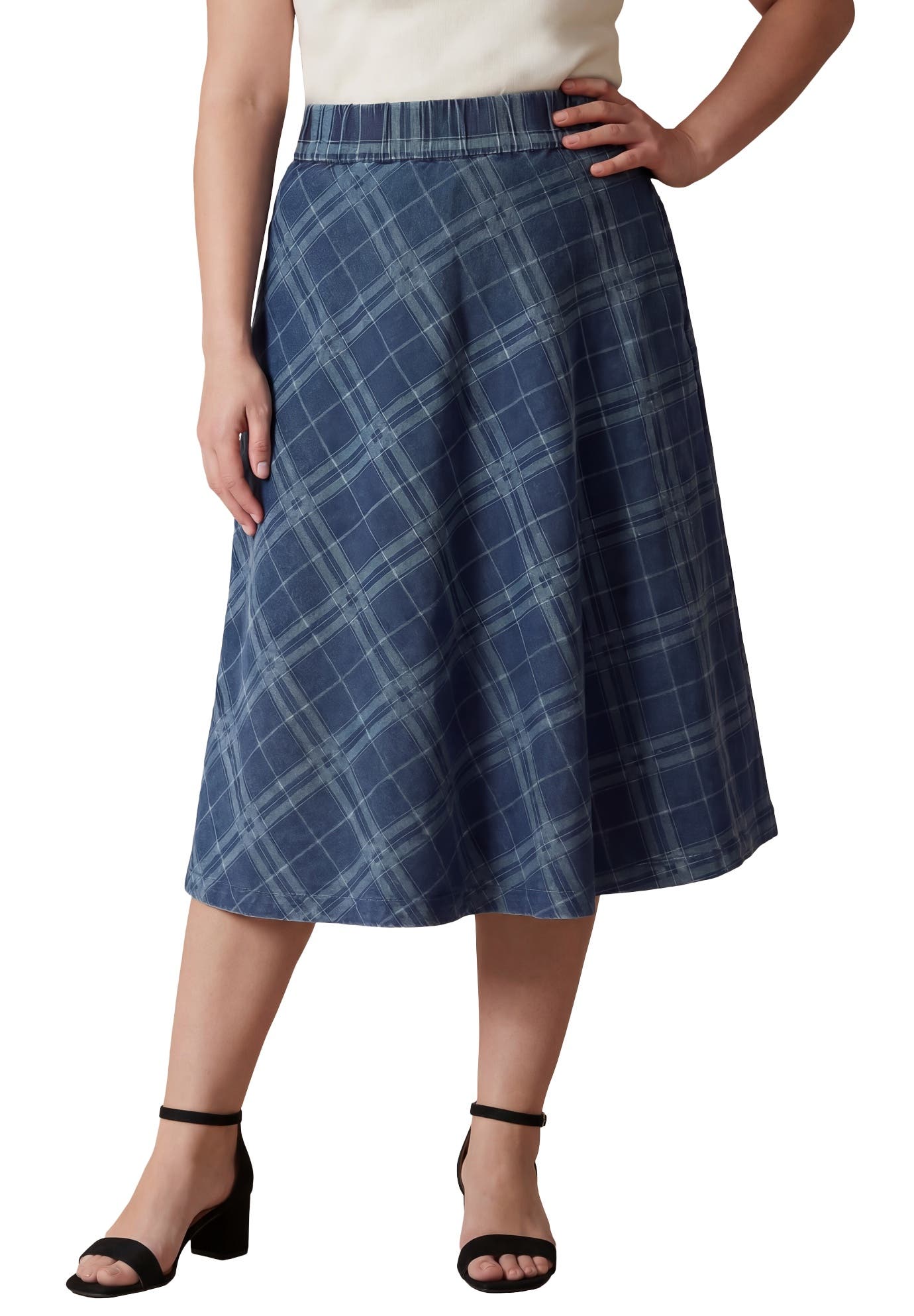 DENIM BIAS PLAID