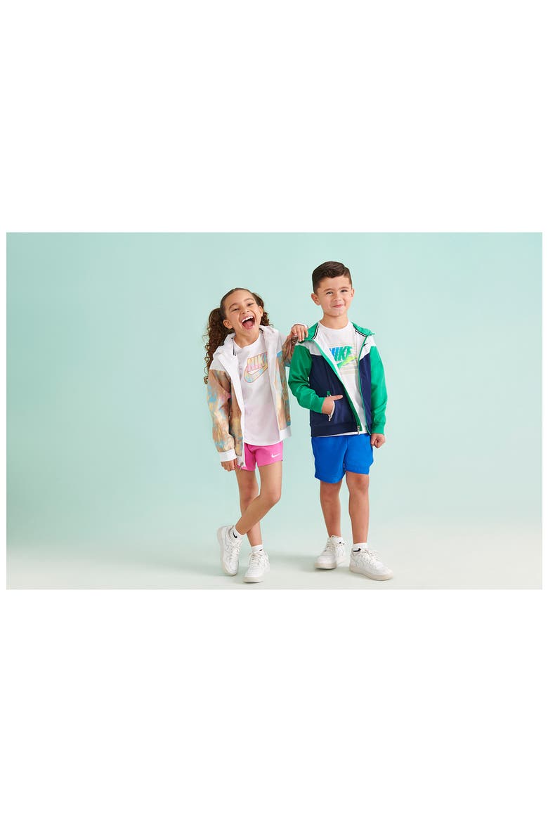 Kids' Windrunner Water Resistant Hooded Jacket, Alternate, color, STADIUM GREEN