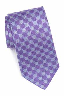 Eton Medallion Print Silk Tie