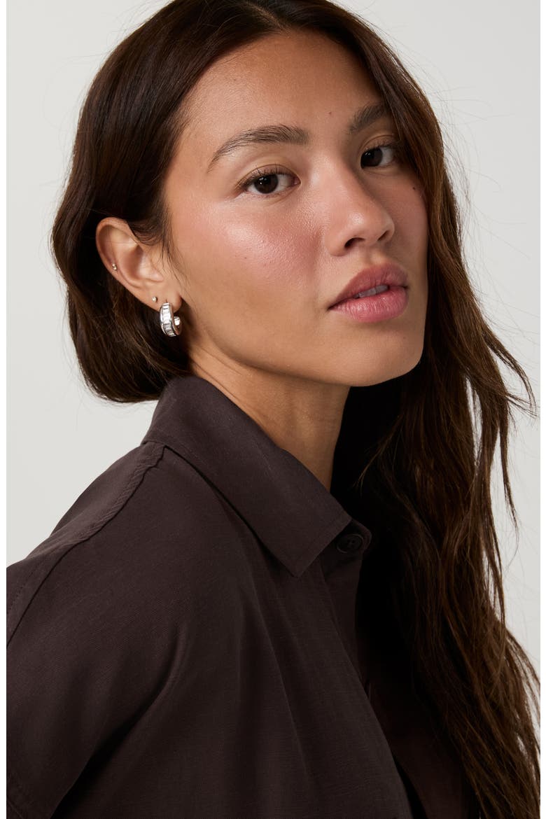 Trestles Twill Button-Up Shirt, Alternate, color, FRENCH ROAST