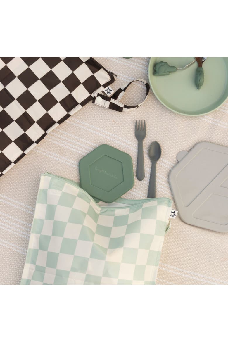 Mess-Proof Waterproof Washable Baby/Toddler Wet Bags - Solids, Alternate, color, Black, Green Checkers