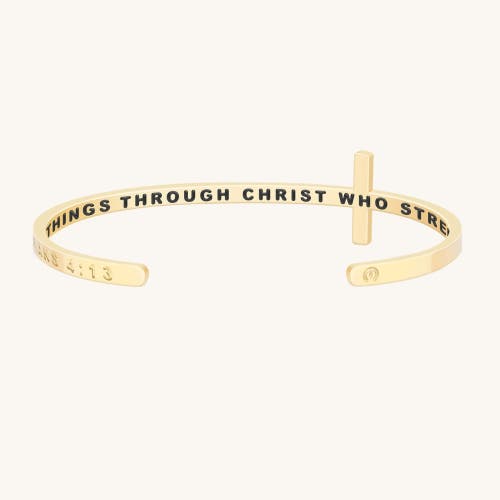 Mantra The Cross Bracelet In Gold