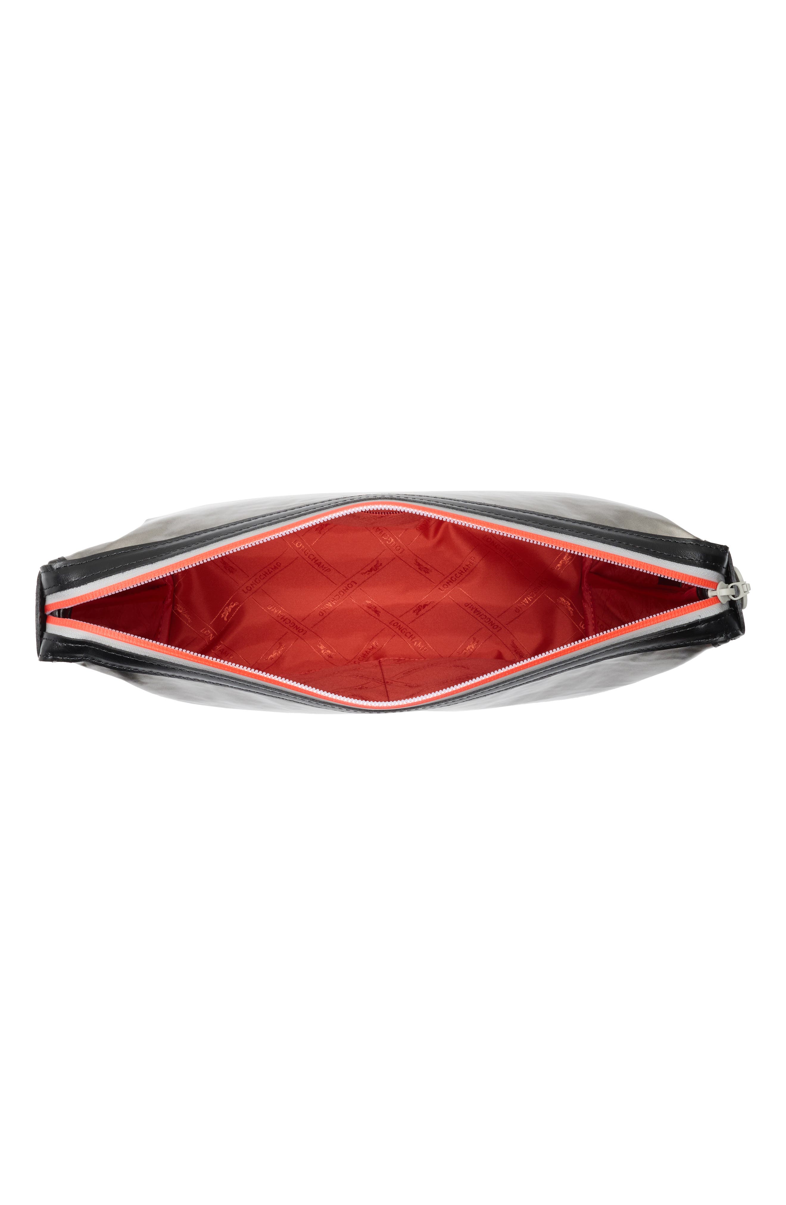 Longchamp Astro Toiletry Zip Bag, Alternate, color, Silver