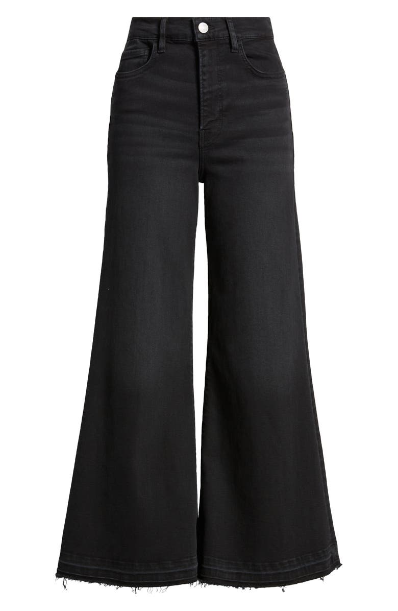 FRAME Le Palazzo Raw Hem Crop Wide Leg Jeans, Alternate, color,