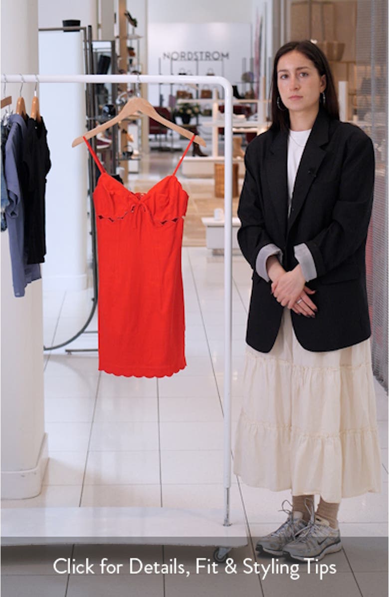 Scallop Edge Cutout Mini Sundress, sales video thumbnail