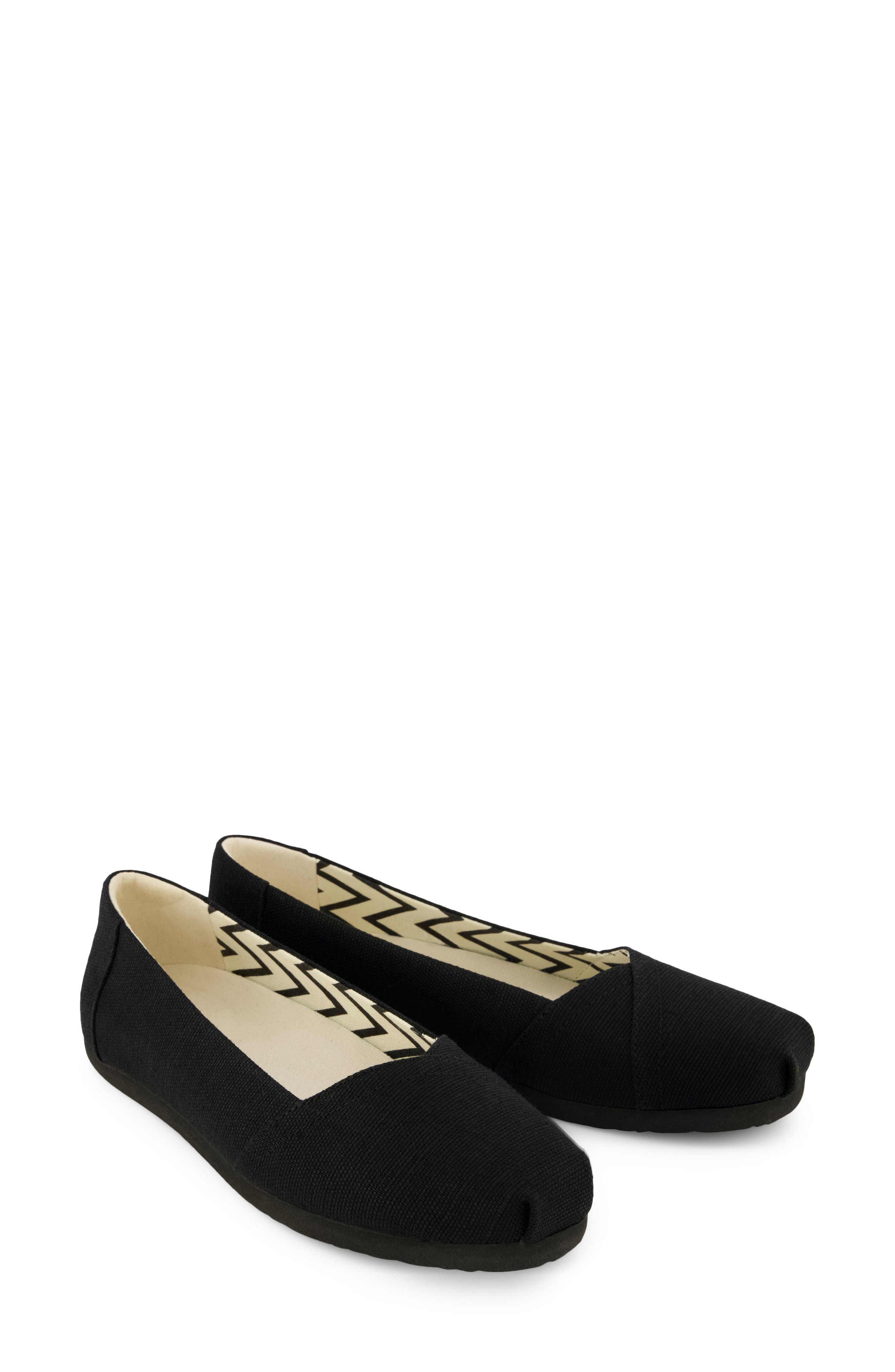 TOMS Alpargata Ballet Flat, Alternate, color, Black