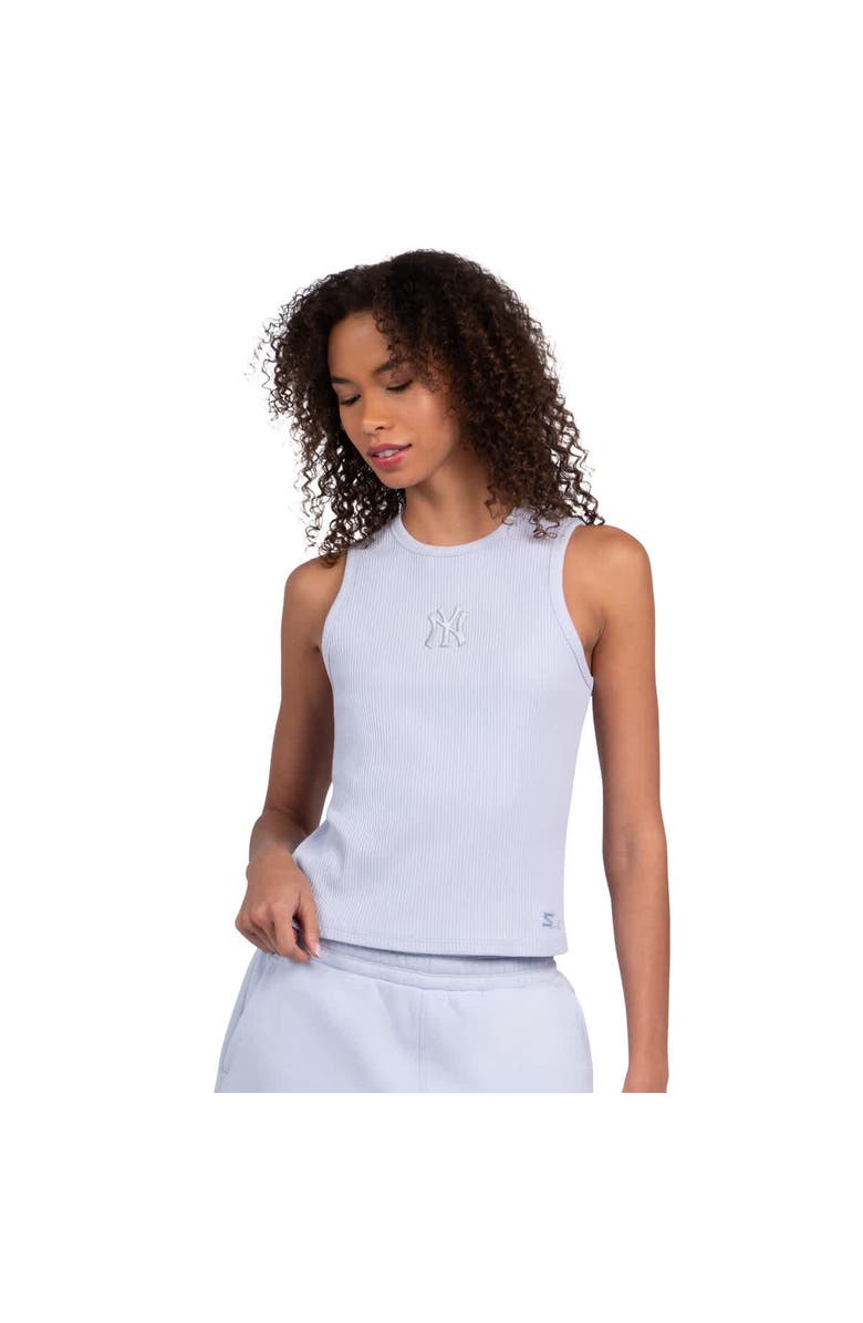STARTER Women's Starter Light Blue New York Yankees Pastels Ribbed Tank Top, Main, color, Light Blue