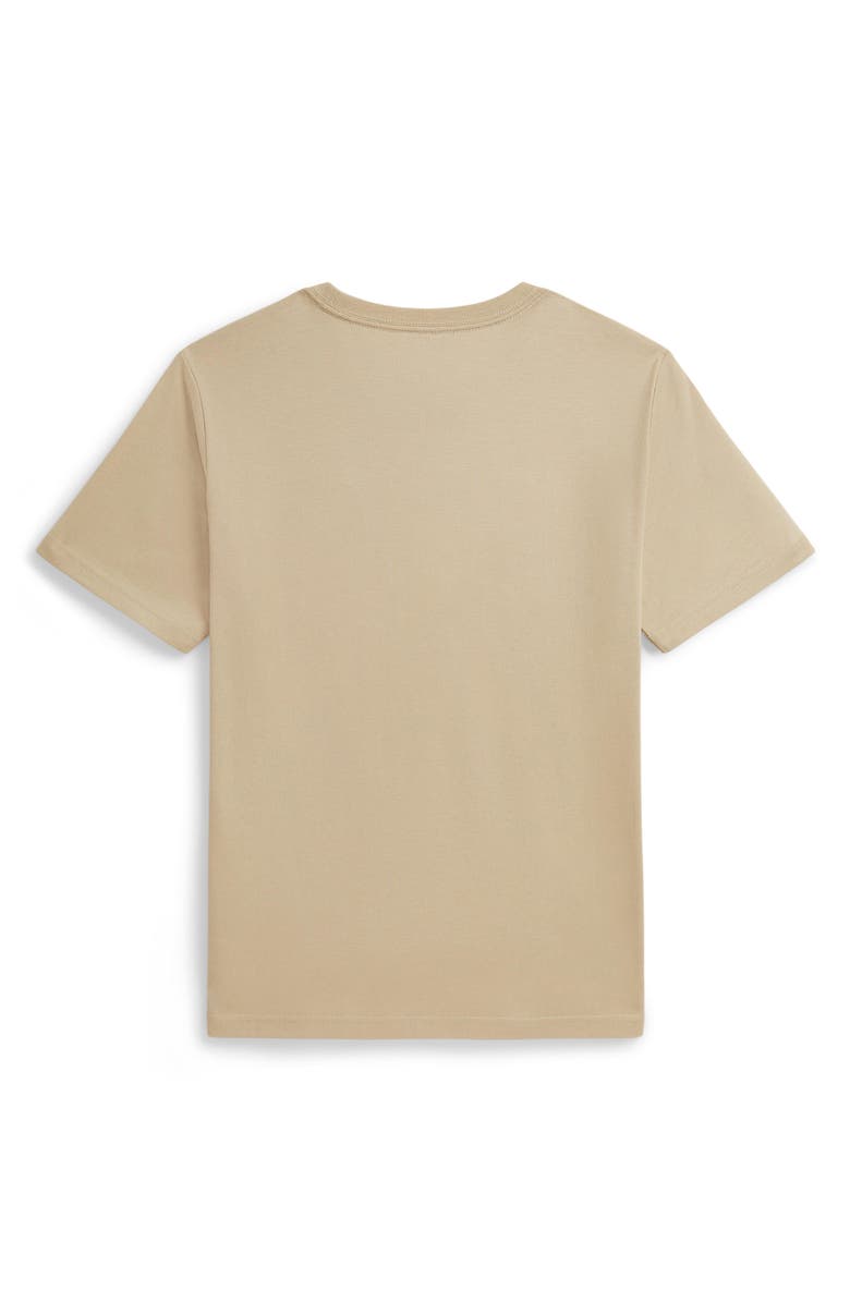 Polo Ralph Lauren Kids' Logo Appliqué Cotton T-Shirt, Alternate, color, Tallow Cream