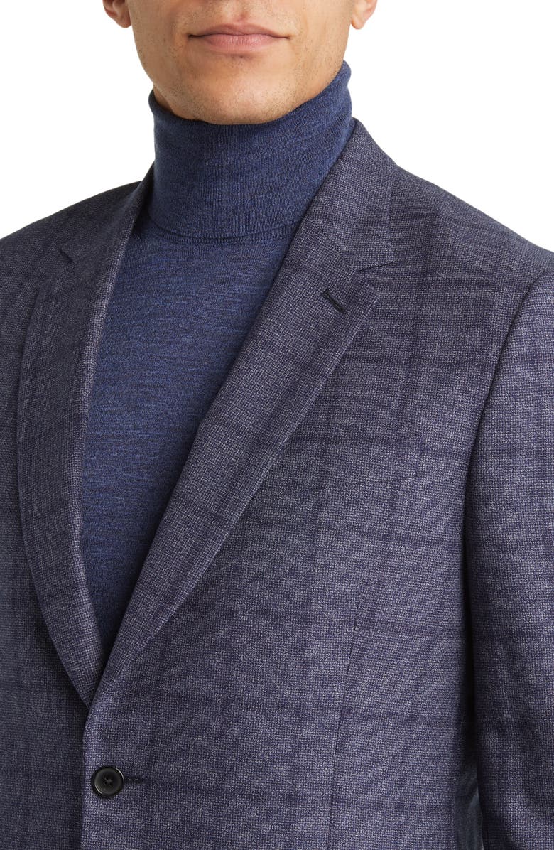 Paul Smith Plaid Two-Button Wool Sport Coat, Alternate, color, 