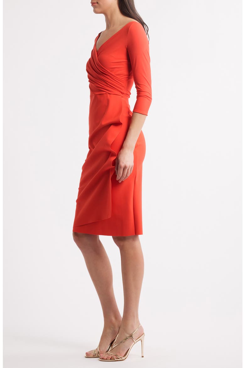 Florien Ruched Cocktail Dress, Alternate, color, PASSION