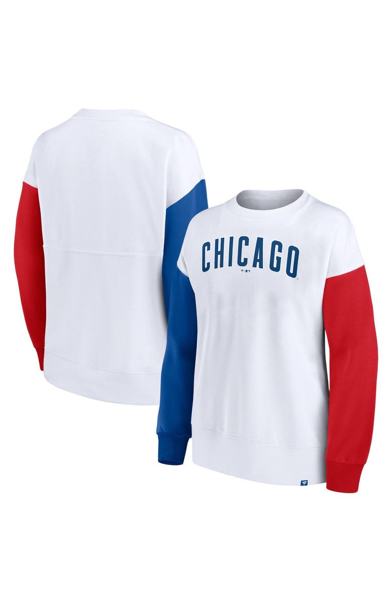 FANATICS Women's Fanatics Branded White Chicago Cubs Series Pullover Sweatshirt, Main, color, White