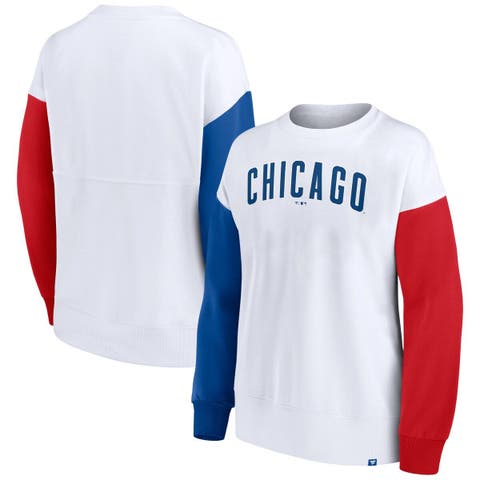 Women's Fanatics Branded White Chicago Cubs Series Pullover Sweatshirt