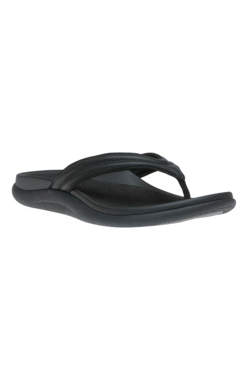 Abeo Laguna Thin Strap In Black - Metatarsal