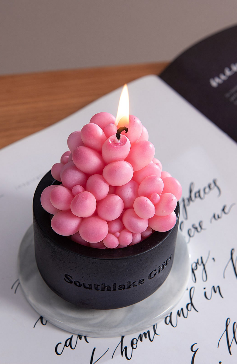 Southlake gifts Moonstones Succulent Scented Candle, Alternate, color, Pink Moonstones