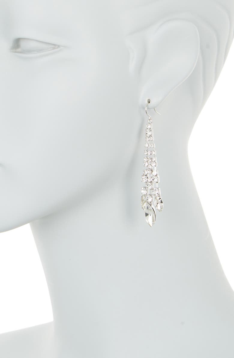 CRISTABELLE Navette Sparkle Drop Earrings, Alternate, color, 