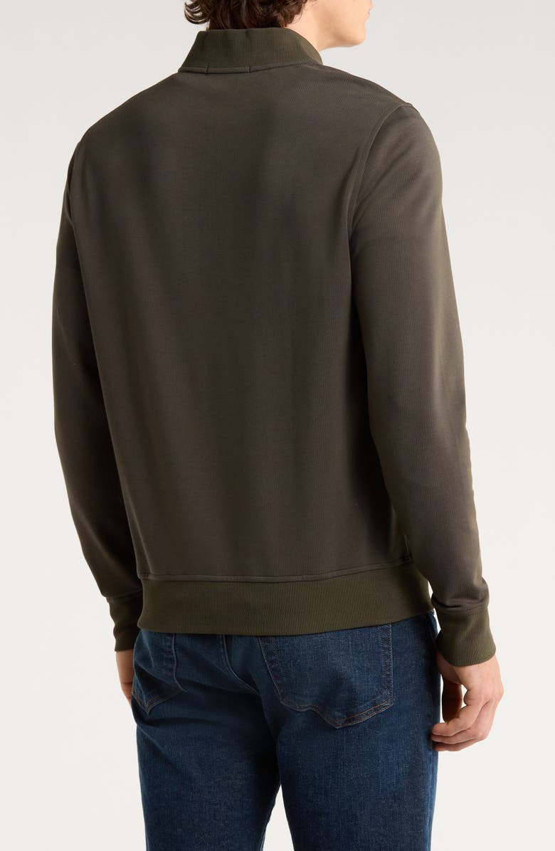 Robert Barakett Vance Half Zip Baseball Collar Pullover, Alternate, color, Green