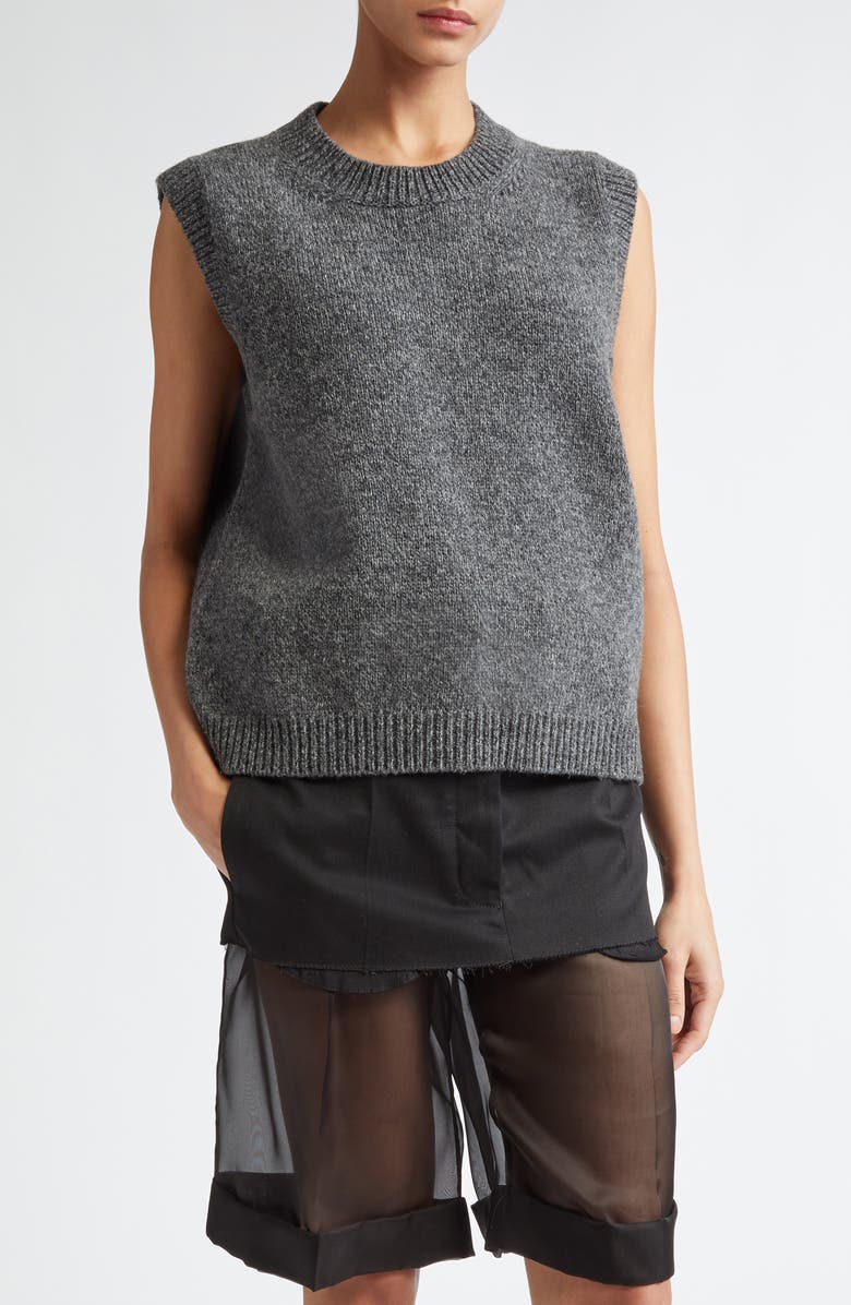 Maison Margiela Marled Wool Sweater Vest, Main, color, 